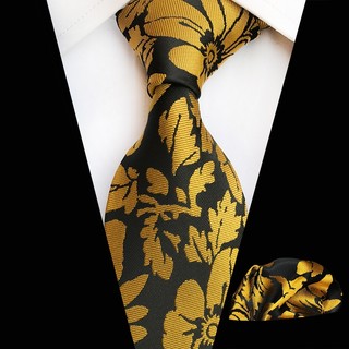Cà vạt polyester vuông 8cm 13 màu họa tiết hoa thời trang công sở cho nam