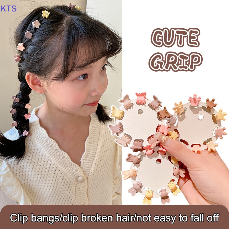 Set 10 Kẹp Tóc mini Họa Tiết Hoạt Hình Xinh Xắn Cho Bé Gái