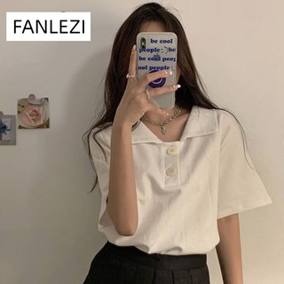 FANLEZI FANLEZI thun áo áo polo nữ Thời trang hàn quốc  Phong cách Stylish Thoải mái ins A99J0UO 36Z230909