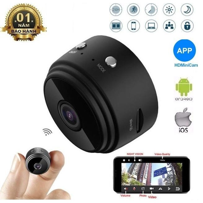 Camera A9 Giám Sát An Ninh IP Không Dây YUNOZA, Độ Phân Giải 1080P Kết Nối WIFI