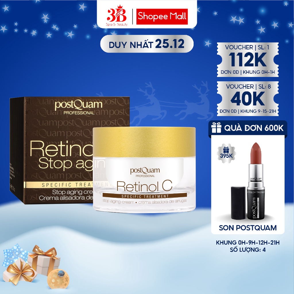Kem Dưỡng Chống Lão Hóa, Mờ Thâm Mụn, Nếp Nhăn POSTQUAM Retinol C Antiwrinkle Cream 50ML Q49-A