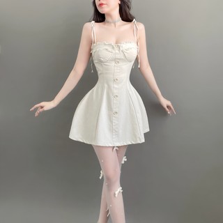 Đầm 2 dây xòe mini Emilyshop (T)