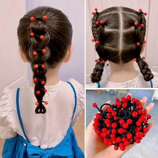 50 Chiếc Dây Buộc Tóc Đậu Đỏ Của Trẻ Em