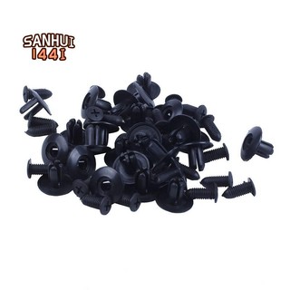 FENDER Set 25 Đinh Tán Nhựa 8mm Chuyên Dụng Cho Xe Hơi Đen
