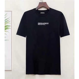 Dsquared Áo Thun cotton Ngắn Tay In logo d2 Thời Trang Mùa Hè Dành Cho Nam