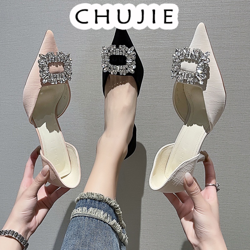 CHUJIE  Giày cao gót mũi nhọn thời trang cá tính cho nữ 21Z23051803  Chất lượng cao Phong cách fashion Unique B25G06V 36Z230909