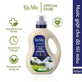 Nước giặt xả quần áo hữu cơ sinh học BioMio BIO-DARKS gel đậm đặc 900ml cho quần áo đen và tối màu Date 2026