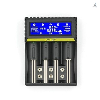 Cục sạc pin lithium 18650 lithium-ion kim loại màn hình lcd sạc pin lithium aa aaa 9v thông minh