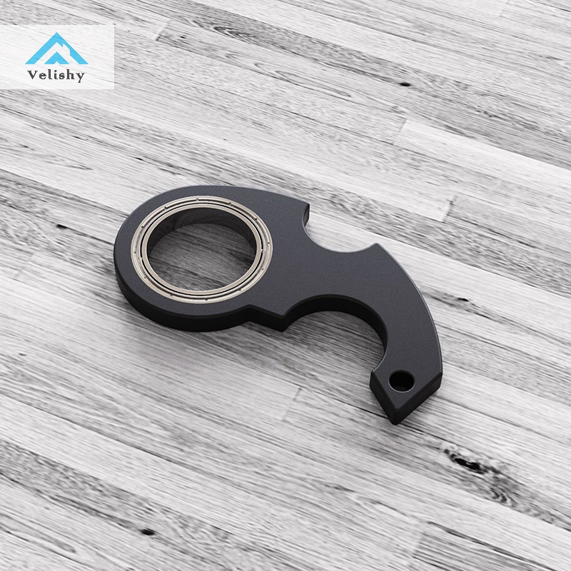 Móc Khóa Hình Con Quay Đồ Chơi Fidget Spinner Velishy Bằng Kim Loại Giúp Giảm Căng Thẳng