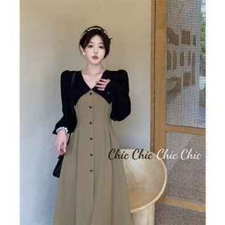 Chic Chic váy nữ Đầm Body Cho thời váy Korean Stylish thời trang phổ biến WLQ24108EB 2Z240110