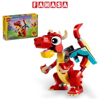 Đồ chơi lắp ráp rồng đỏ may mắn 3 in 1 - red dragon - lego creator 31145