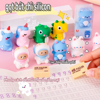 （1pcs）Gọt bút chì hoạt hình dễ thương, gọt bút chì nhỏ gọn, gọt bút chì cho trẻ em có cục tẩy đi kèm