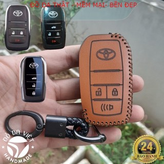 Bao da chìa khóa chìa độ Toyota, da thật bảo hành 2 năm