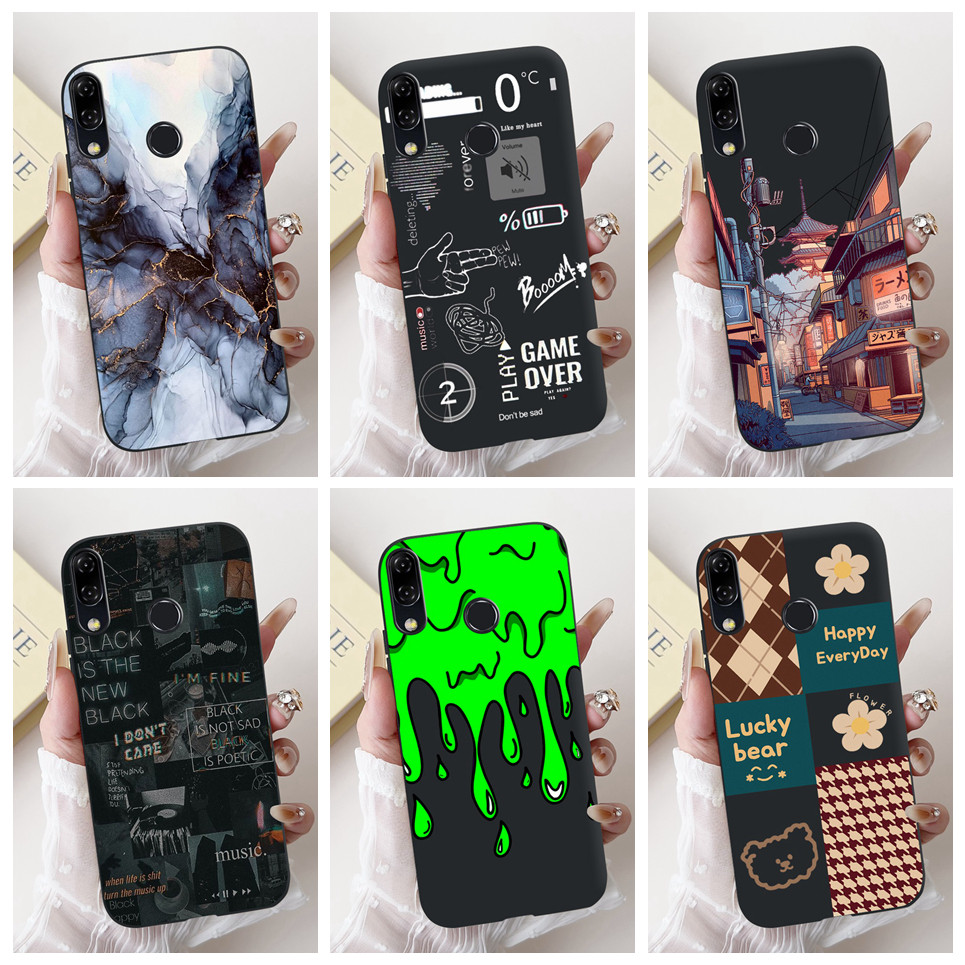 Ốp Điện Thoại Màu Đen Nghệ Thuật Cho Asus Zenfone 5 ZE620KL ZF620KL Ốp Lưng Asus Zenfone 5Z ZS620KL 