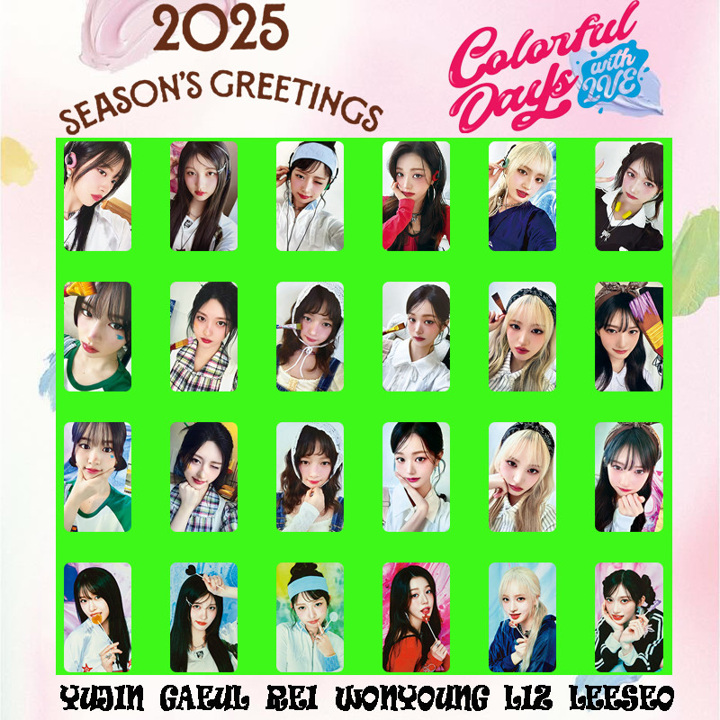 4-6 chiếc IVE Lomo Cards 2025 Lời chào mùa giải The Prom Queens FANCLUB World Tour in Cinema Show Wh