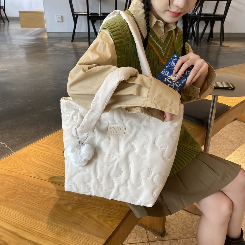 Túi Xách Vải Màu Trơn Cỡ Lớn Thời Trang Nữ Dễ Thương