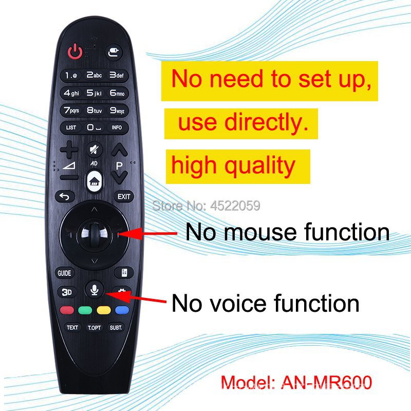 AN-MR600 Magic được sử dụng để sử dụng cho TV thông minh LG không có chức năng thoại và chuột Điều k