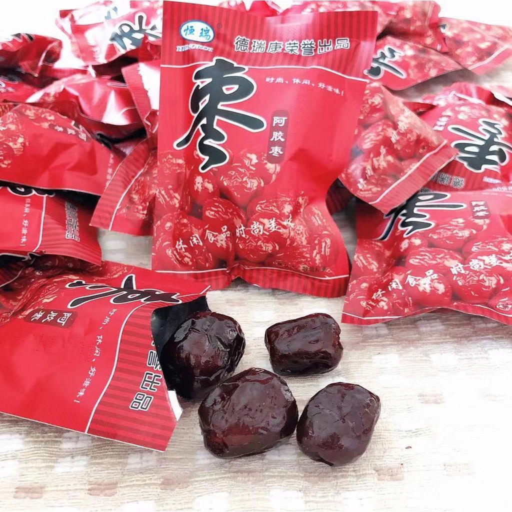 Nhà máy bán hàng trực tiếp gói nhỏ độc lập Ejiao táo tàu không hạt kẹo chà là vàng sợi kẹo chà là bán buôn súp