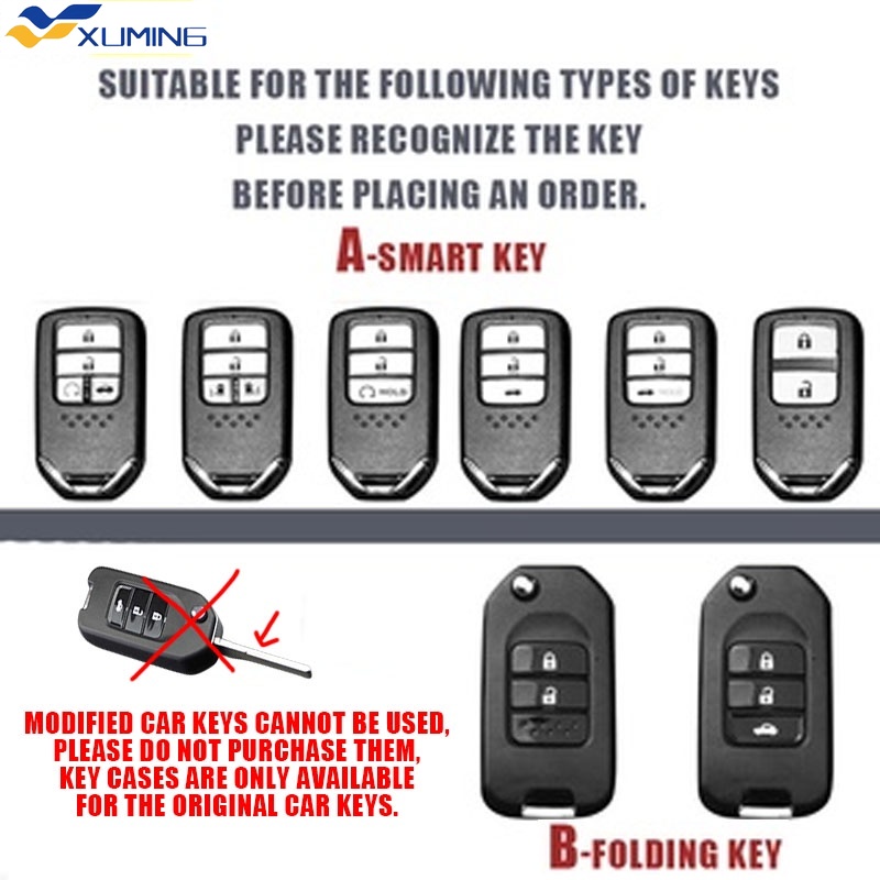 Bao Da Chìa Khóa Thông Minh Bằng Hợp Kim Kẽm Cho honda all-new city / crv / accord / civic fc 10gen 2016-2021