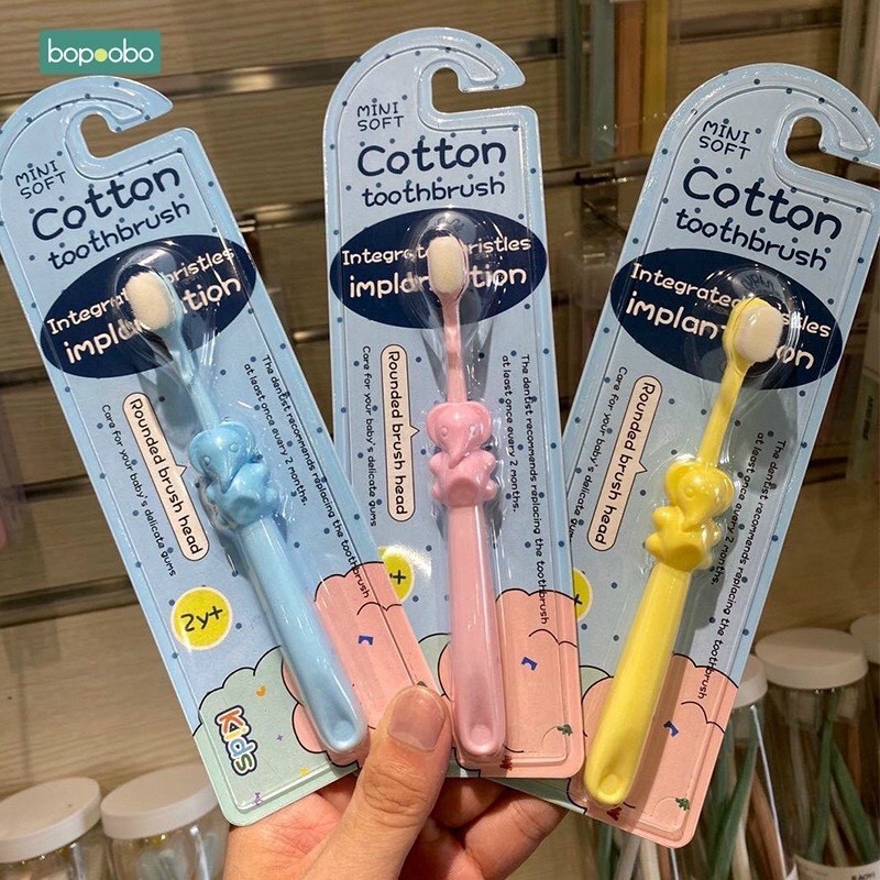 Bàn chải đánh răng Cotton trẻ em siêu mềm