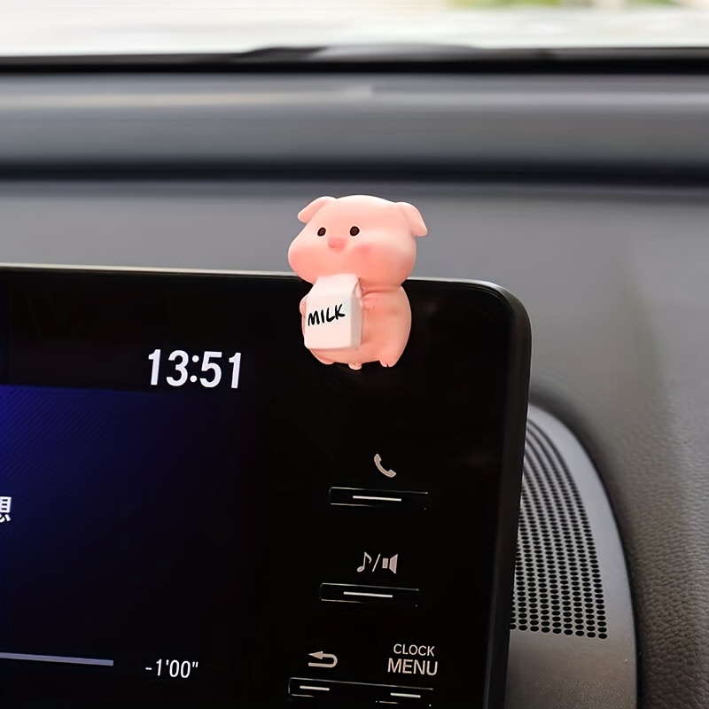 Set 4 Đồ trang trí Chú Heo mini Dễ Thương Dùng Để Trang Trí Màn Hình Máy Tính / Ô Tô