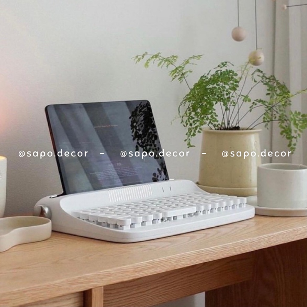 Bàn phím Retro-Keyboard Actto B303 kết nối bluetooth bản tiếng Anh - Sapo Decor 186 | BigBuy360 - bigbuy360.vn