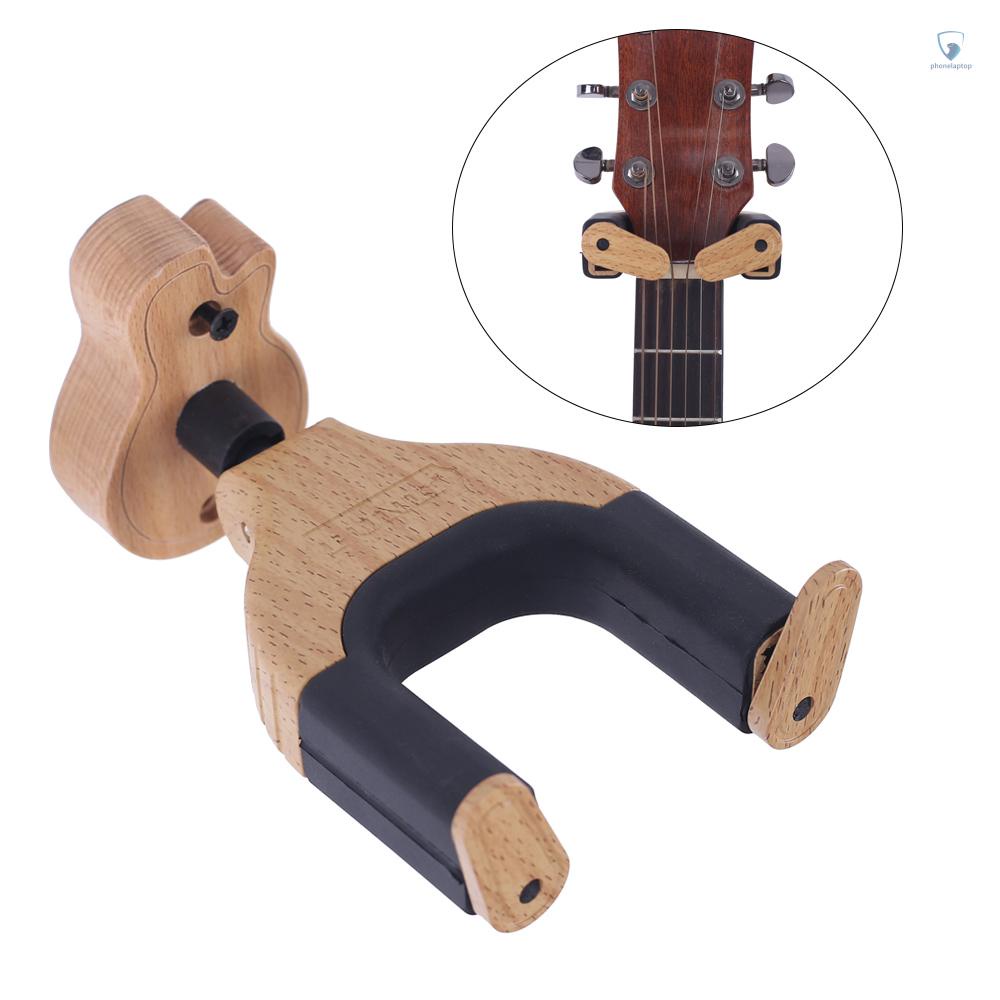 Móc Treo Đàn guitar Gắn Tường Bằng Gỗ Trơn Hình Đàn guitar