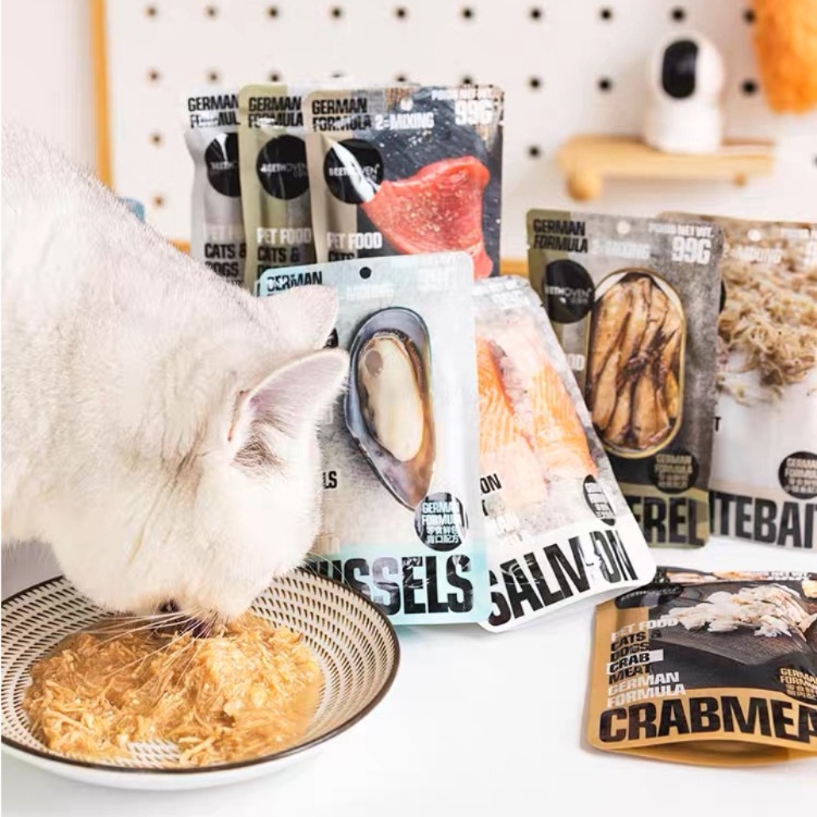 Pate Beethoven từ Hải Sản Biển Sâu Lớn 99g - Pate dạng súp thịt cho Chó Mèo Cao Cấp - Minnie Petshop