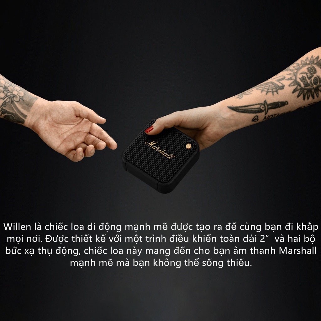 Loa Bluetooth Marshall Willen chính hãng loa mini không dây bass chất lượng âm thanh siêu tốt bảo hành 3 tháng