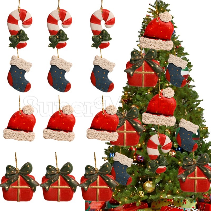 Phụ Kiện Trang Trí Cây Thông Giáng Sinh Hình Cây Thông / Cây Thông Noel Bằng Nhựa resin