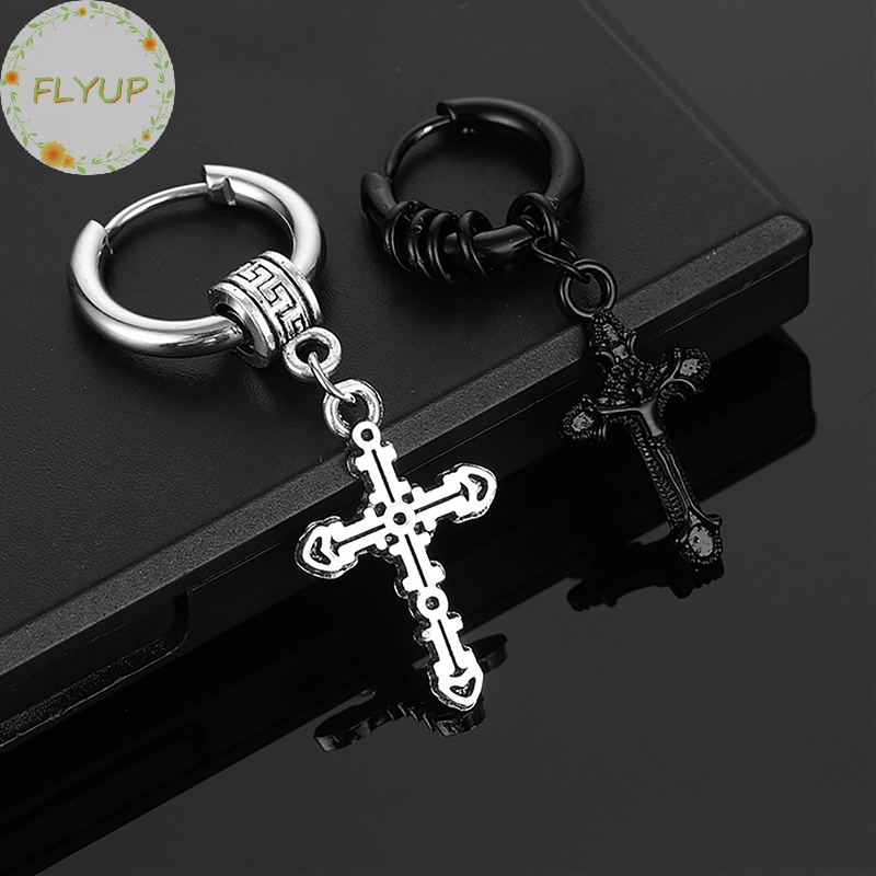 Flyup 1 Khuyên Tai Thép Không Gỉ Hình Thánh Giá Thời Trang Cho Nam Và Nữ vn