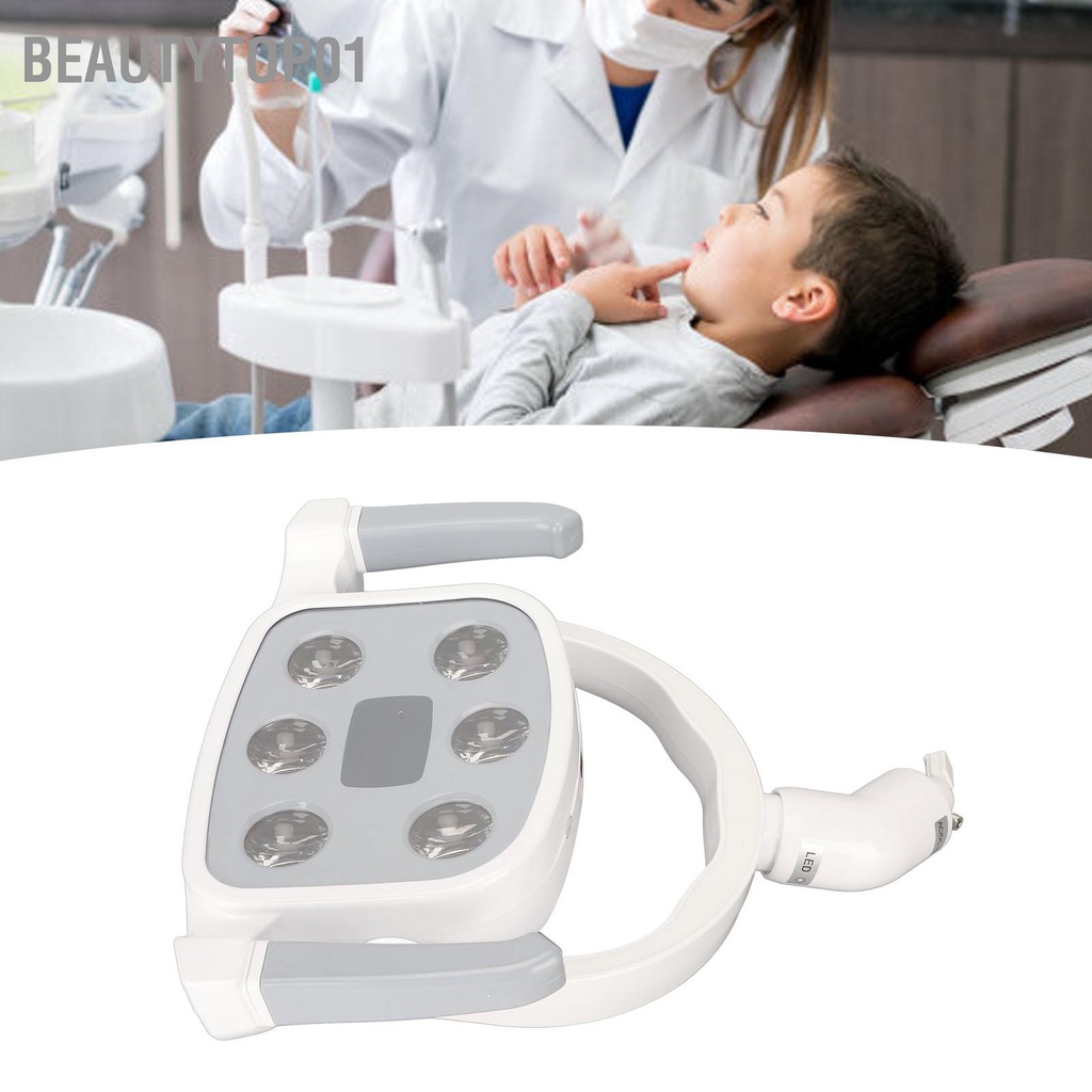 Ghế nha khoa Phụ kiện ghế nha khoa,Cụm đèn led 6 bóng lắp ghế răng Chip ánh sáng 10000‑35000lx vuông BeautyTop01