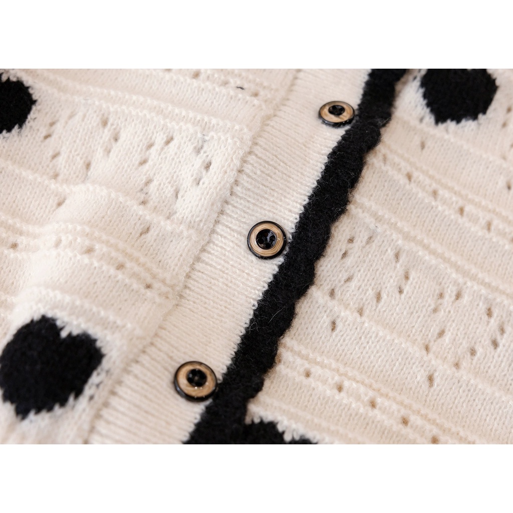 Áo Khoác cardigan Len Phong Cách Hàn Quốc Thời Trang Thu Xuân Dành Cho Bé Gái 2023