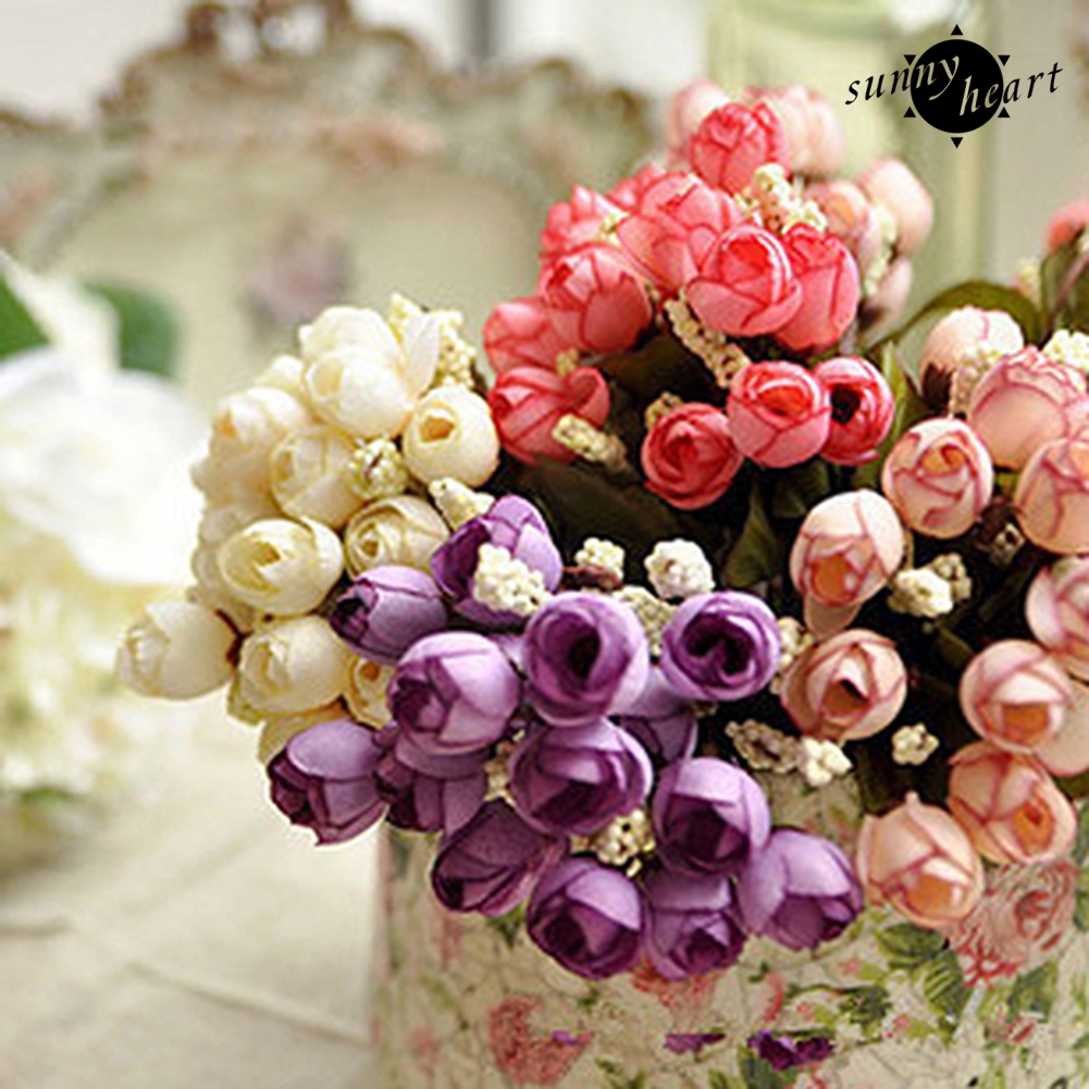 Bó Hoa Hồng Nhân Tạo Ngọt Ngào Bằng Vải 15 Bông Trên 1 Cái