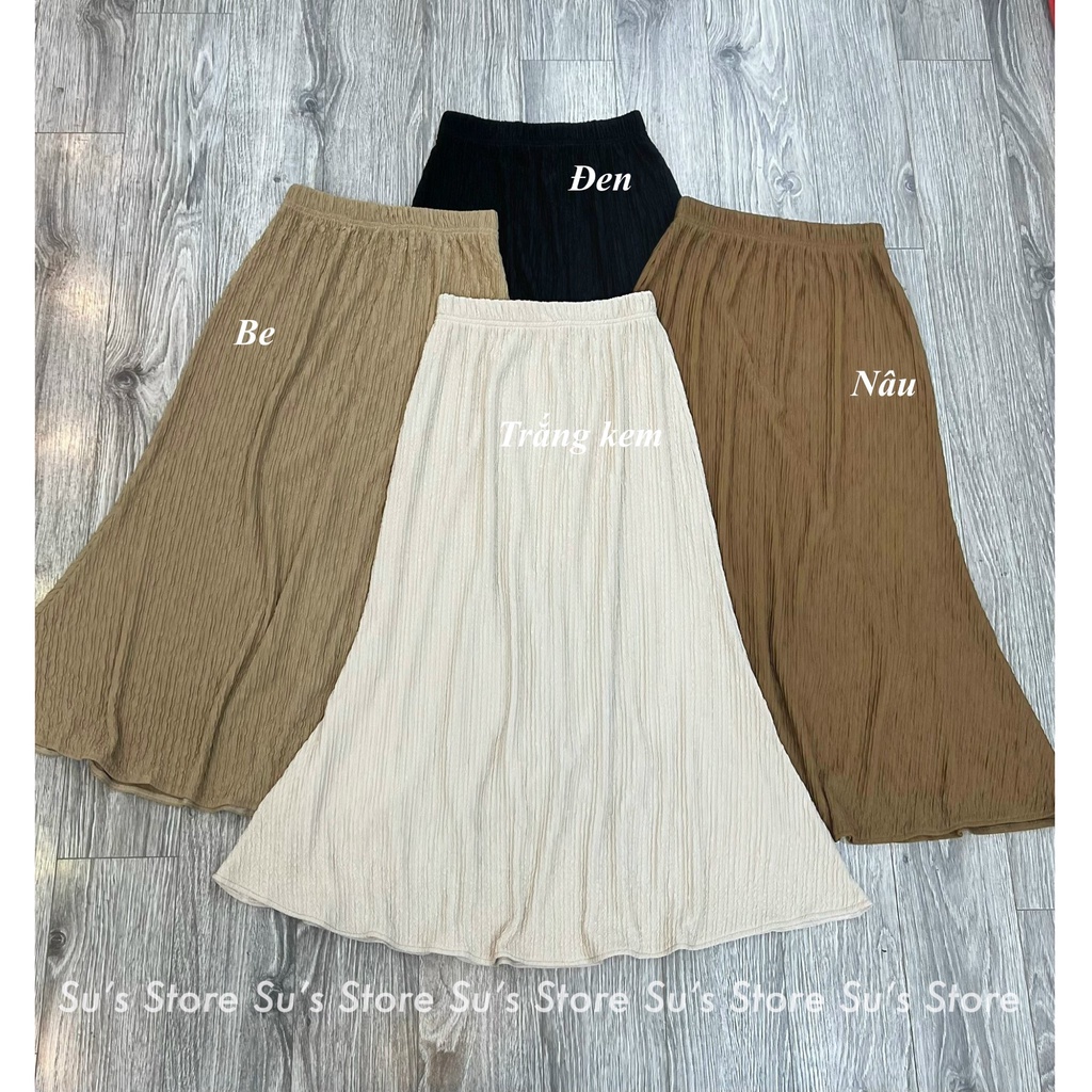 Chân váy nhăn dáng dài xoè nhẹ CV282 SUSSTORE