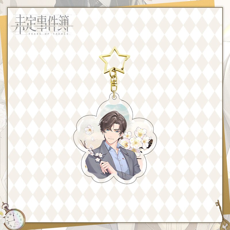 Móc khoá Tears of Themis Flower Series Anime Keychain Women Marius Artem Vilhelm Luke Acrylic Stand phụ kiện trang trí
