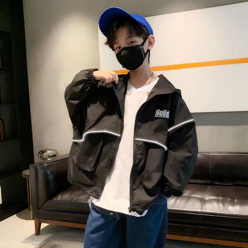 Áo Khoác Chống Gió Thời Trang Cho Bé Trai Trung Niên