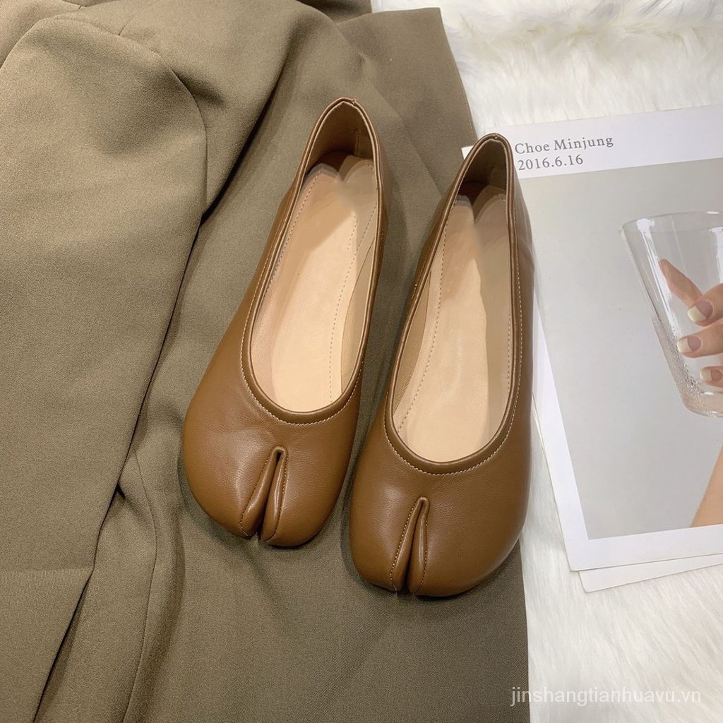 Giày Búp Bê Đế Bằng Thiết Kế Hở Ngón Thời Trang Mới 2023 Cho Nữ
