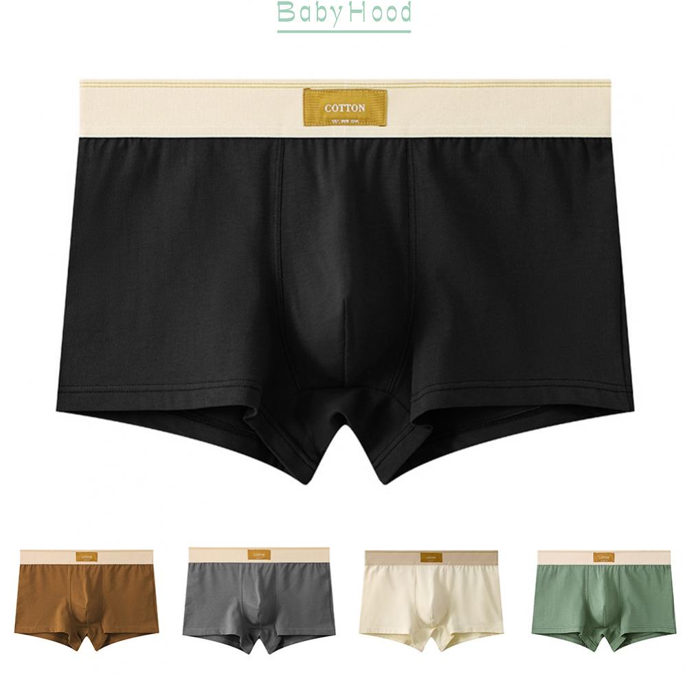 Men Oversized Mid-rise Boxer Brief Underwear Cotton Breathable Underpants Shorts#BBHOOD