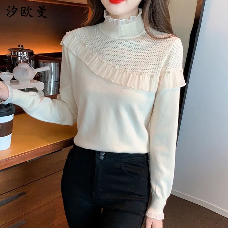 2023 Khuyên Dùng Vào Mùa Thu Và Mùa Đông Phong Cách Mới Với Thiết Kế Cổ Cao Đính Hạt Xù Lông