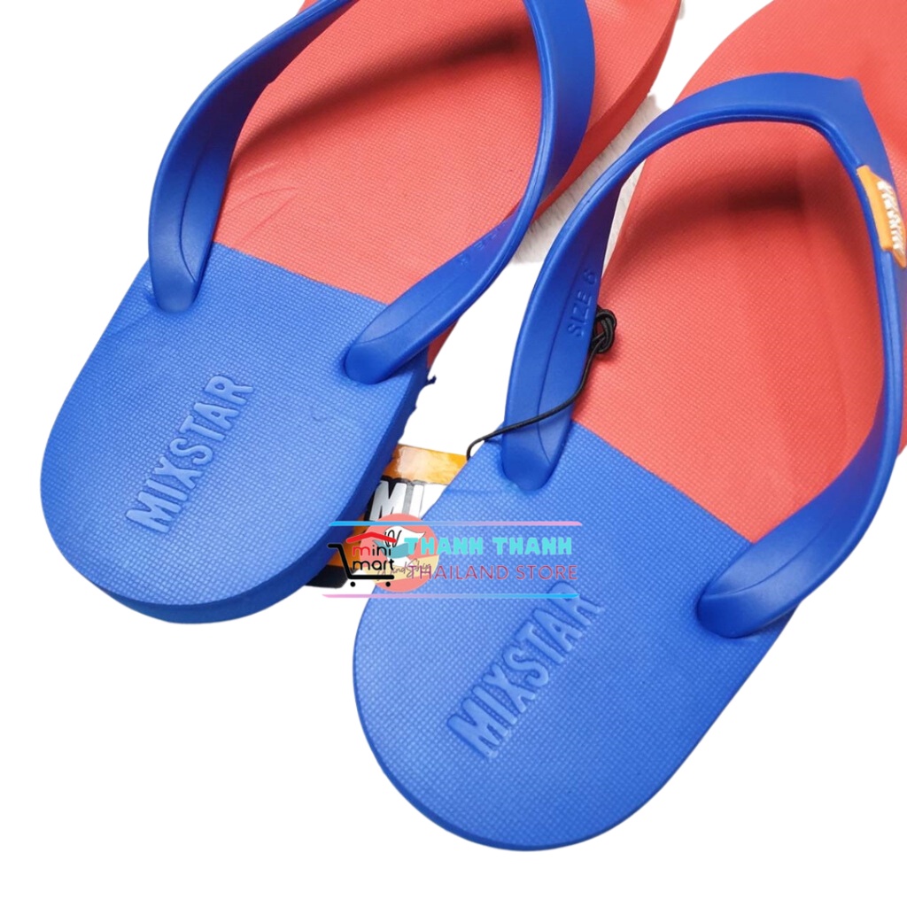Dép tông nam đi mưa Thái Lan MIXSTAR RU1 , đế 2 màu, xỏ ngón nam siêu nhẹ, siêu bền
