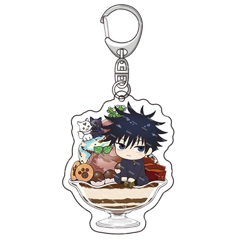 Móc khoá Anime Jujutsu Kaisen Gojo Geto Itadori Sukuna Toji in 2 mặt rõ nét nhựa Acrylic Phụ kiện trang trí chibi cute