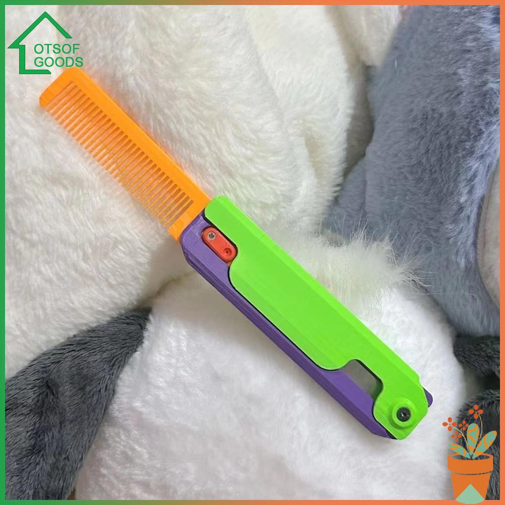 ✿ Búp Bê Trang Trí Hình Khủng Long Ngộ Nghĩnh ✿ Lược Chải Tóc Thẳng 3d Hình Dao Nhỏ Dễ Thương Có Thể Gập Lại Giúp Giảm Căng Thẳng