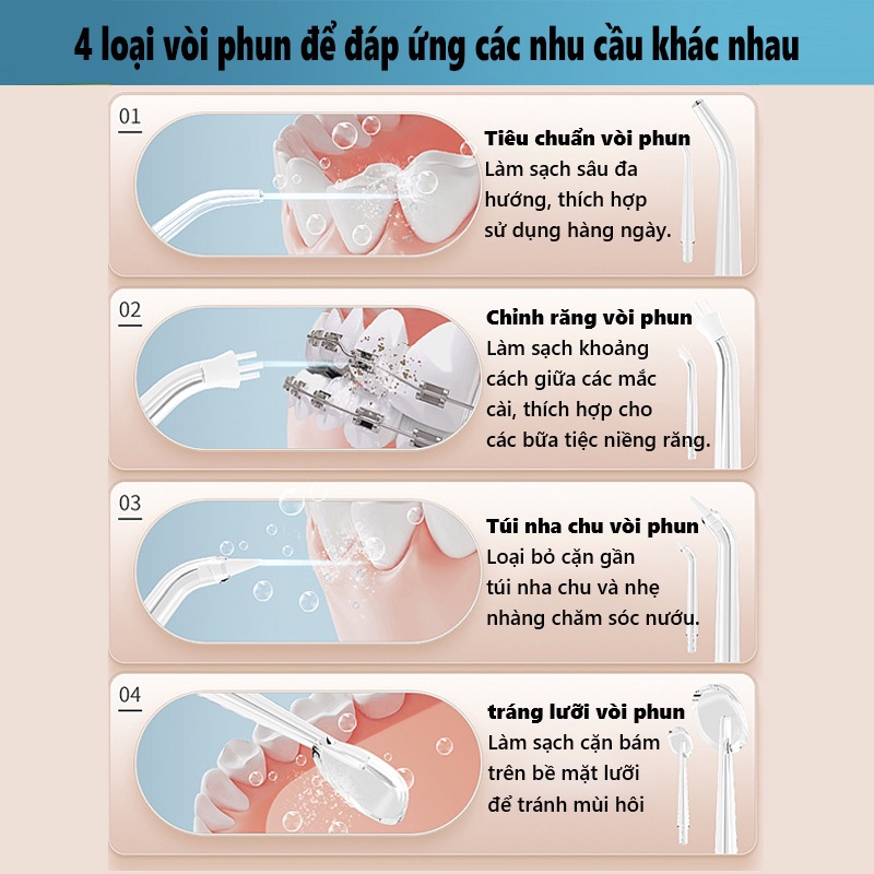 Panasonic Máy Tăm Nước Cầm Tay , 200ml, 1900 Vòng/phút, Làm Sạch Răng 3 Chế Độ