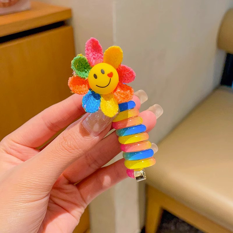 Dây Buộc Tóc Cao Su buộc tóc lò xo Co Giãn Đính Hoa Nhỏ Dễ Thương Cho Nữ Và Trẻ Em