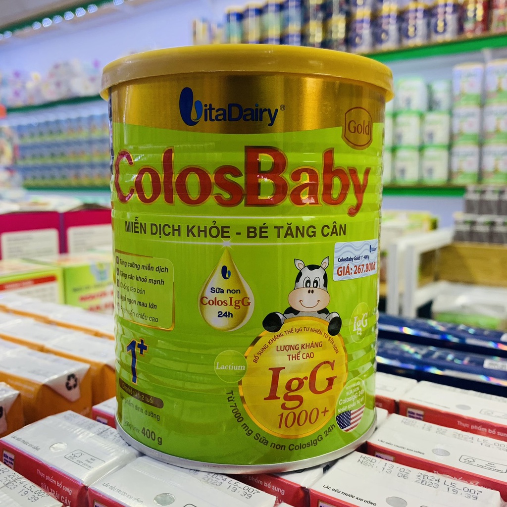 Sữa ColosBaby Gold 1+ 800g  giúp bé phát triển chiều cao, cân nặng, tăng cường miễn dịch