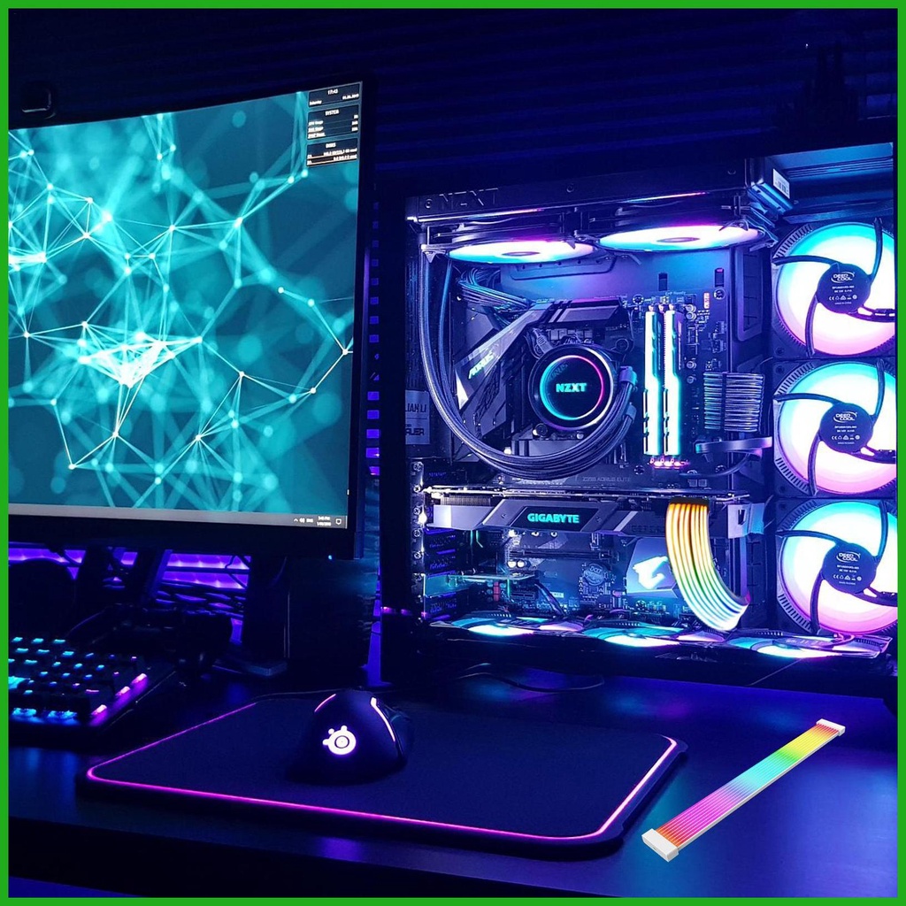 Dây Cáp Nguồn Máy Tính 24 pin / 3x8-pin atx rgb Nhiều Màu Tiện Dụng