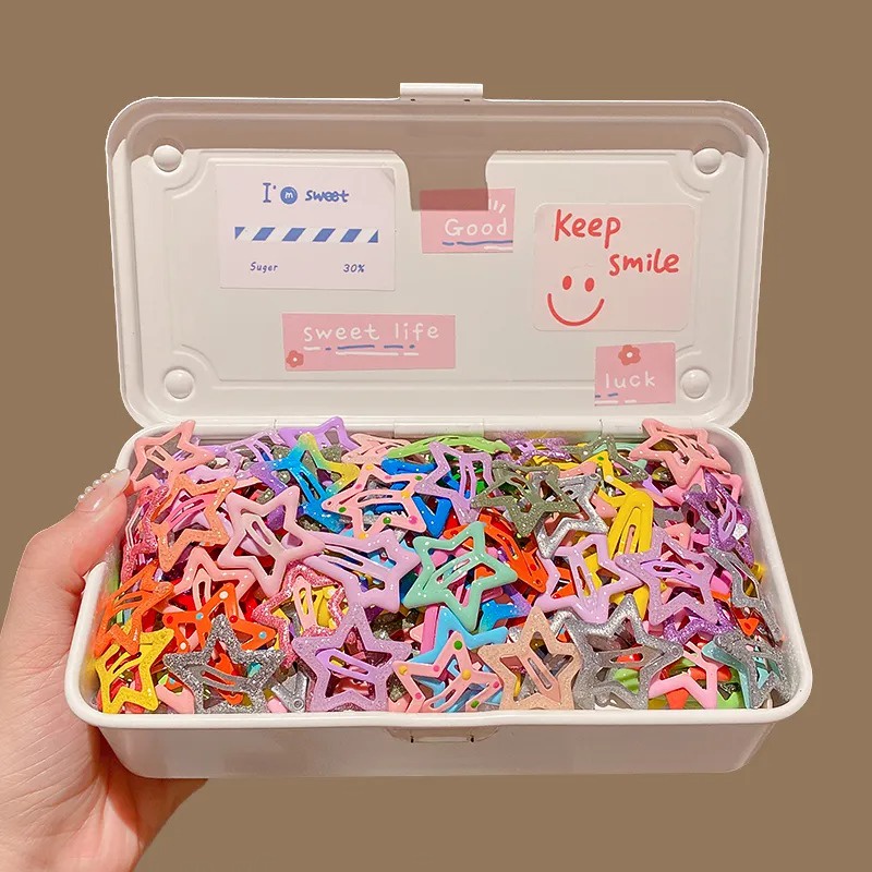 Set 50 Kẹp Tóc kẹp tóc cho bé kẹp tóc con Hình Ngôi Sao Nhiều Màu Sắc