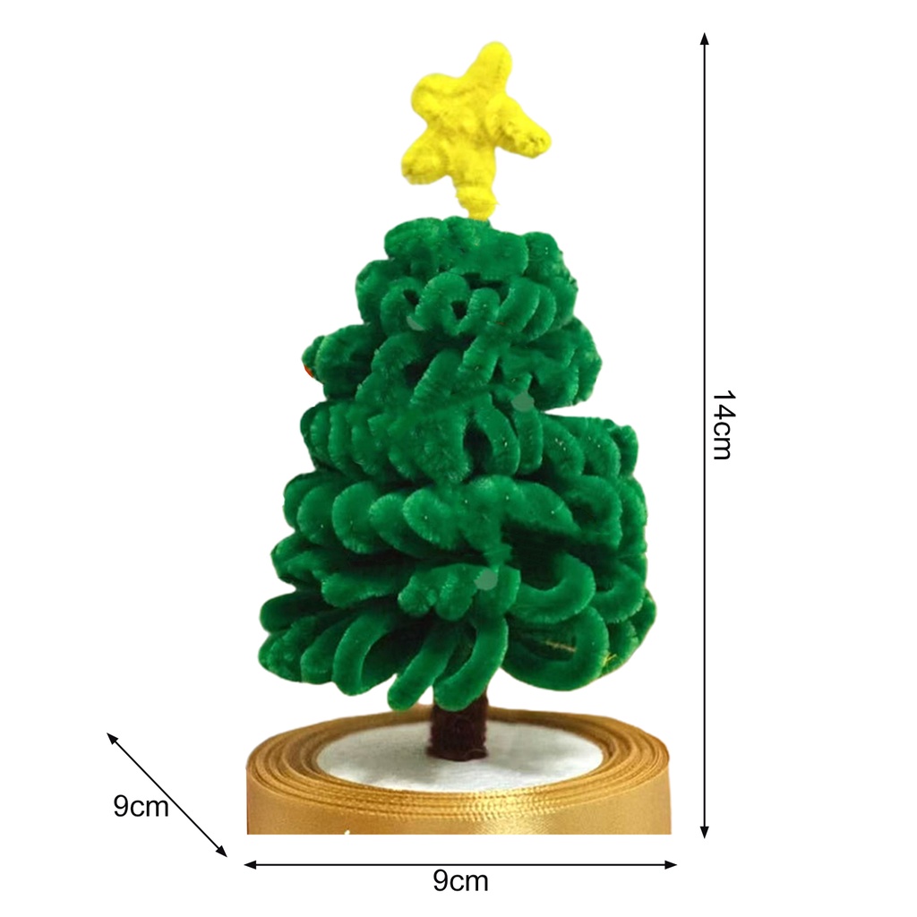 Khuôn Xoắn Vải Lông Nhiều Màu Sắc Làm Cây Thông Noel Để Bàn Trưng Bày