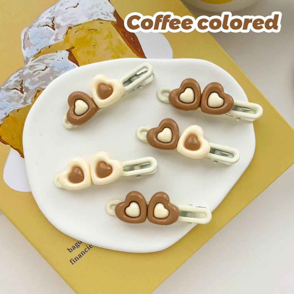 Latte Kẹp Tóc Hình Trái Tim Màu Sắc Ngọt Ngào u0w2